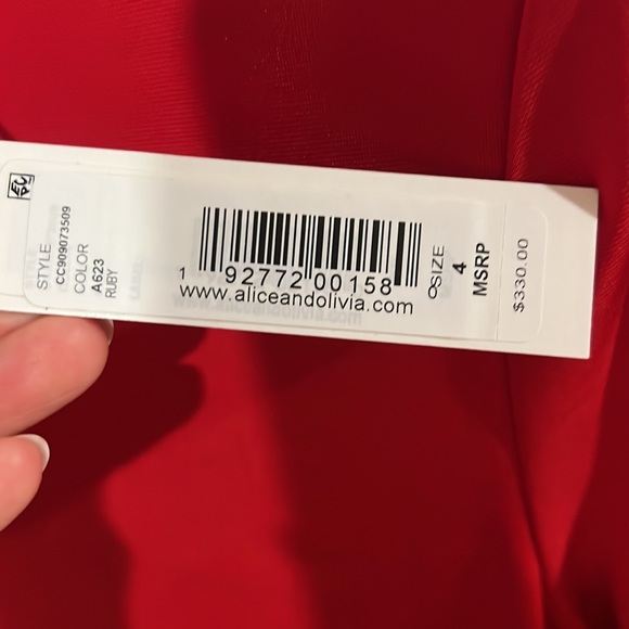 Alice and Olivia Red Mini Dress NWT - Picture 4 of 4